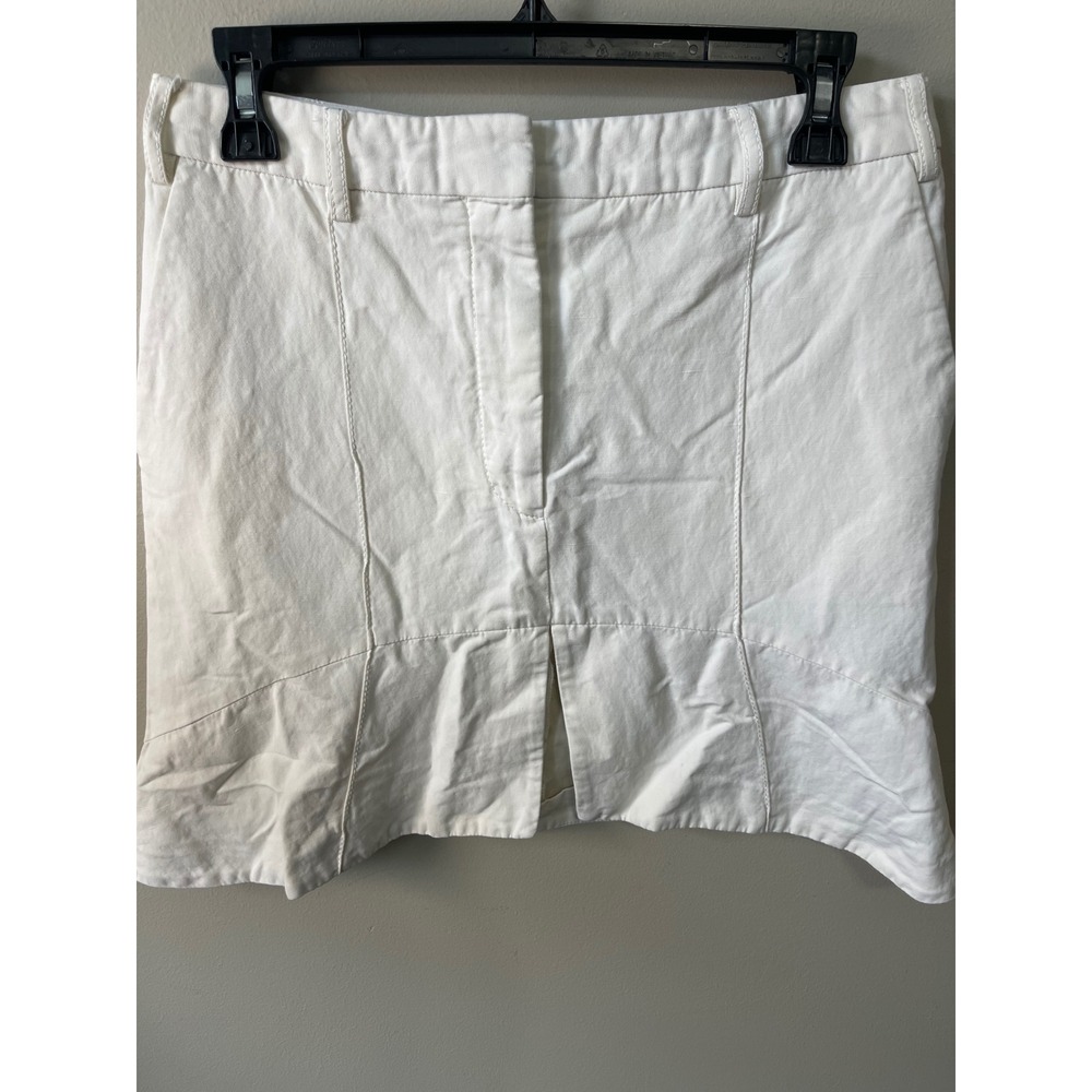 Stella McCartney White Cotton Blend Panelled Mini Skirt Made in Hungary chic